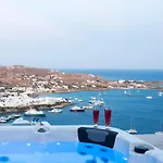 빌라 Mykonos Psarou Place With Private Jacuzzi 프사로우